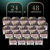 imageSheba Perfect Portions Bistro Adult Wet Cat Food Chicken in Alfredo Sauce Entree 26 oz TwinPack Trays 24 Count 48 ServingsSalmon